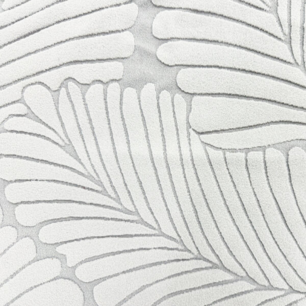 Jacquard Fabric Leaf Texture Grey